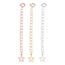 Ensemble collier et bracelet d'extension cœur style étoile