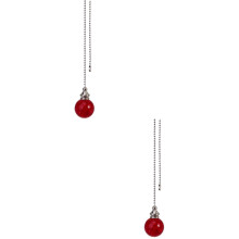 Cracked Grain Ball Pendant Fan Pull Chain 2 pcs Red