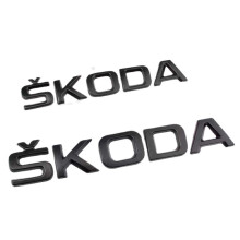 Gloss Black For Skoda Letters/Badge Boot Trunk Tailgate Rear
