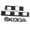 Gloss Black For Skoda Letters/Badge Boot Trunk Tailgate Rear 2