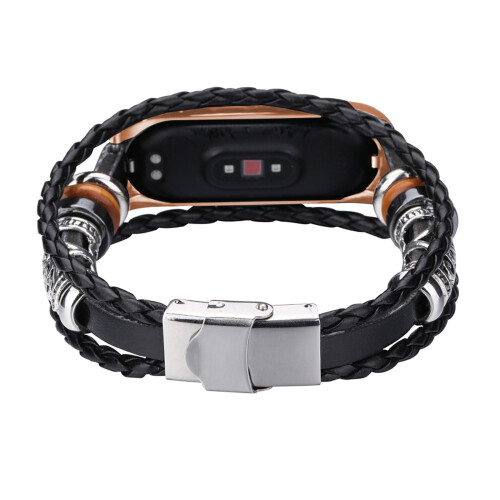 Viflosae Mi 6 replacement leather-beaded bracelet strap 2