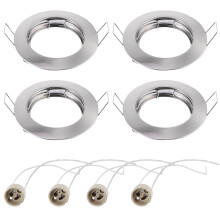 Round Recessed Spotlights Trim Ring with GU10 Holder 8 pcs