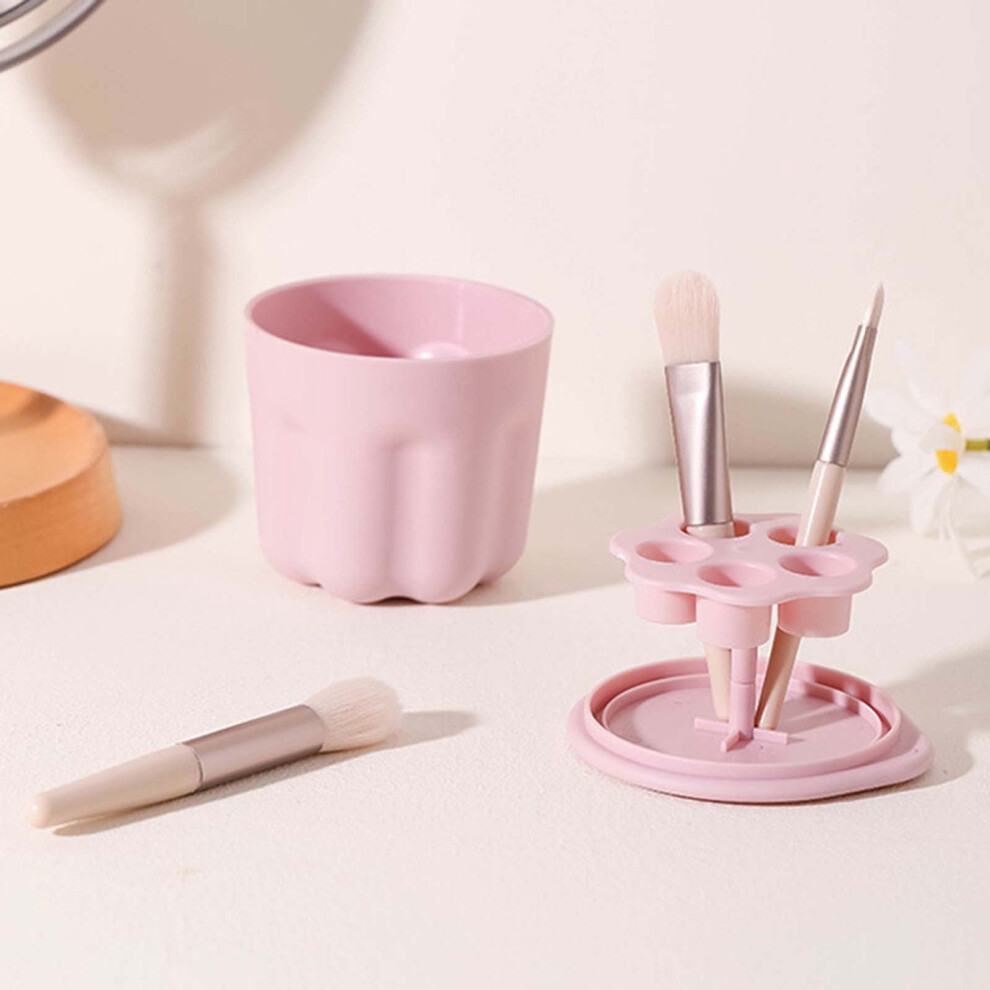 YiFudd makeup brush cleaning bucket with pad and drying rack