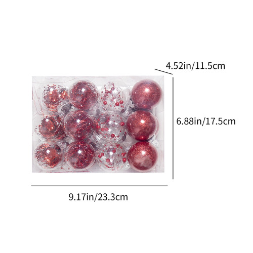 YiFudd, palline di Natale in plastica, 24 pezzi 2