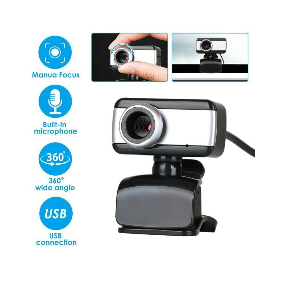 Feiona Usb Hd Webcam With Microphone, 360 Rotation White 9314556575815