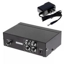 BNC-splitter voor HD-signaaldistributie naar meerdere schermen bij onderwijsdoeleinden, metalen behuizing, eenvoudige installatie.