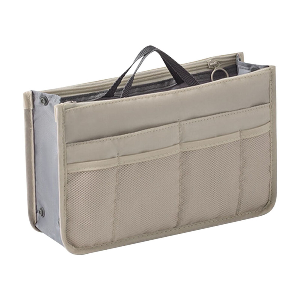 YiFudd travel makeup bag double zipper handheld storage