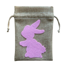 YiFudd Sac à friandises mignon de Pâques avec cordon de serrage et poche, décoration de fête pour enfants