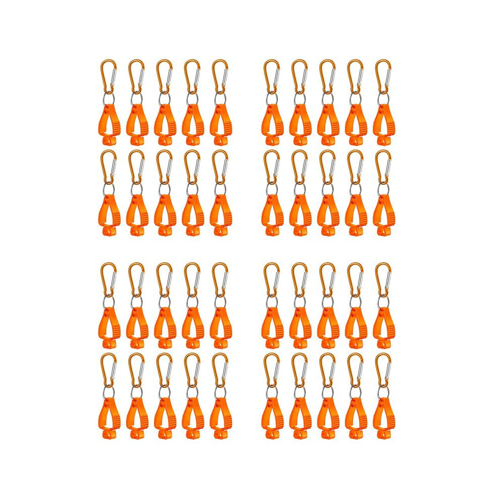 40Pcs Glove Clips For Work Glove Holders Glove Belt Clip With Metal Carabiners For Construction Worker Guard Labor 6032530916531