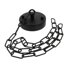 Black Wrought Iron Ceiling Fan Chandelier Pendant