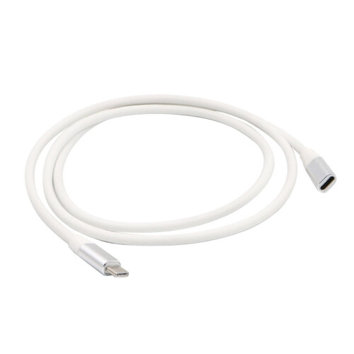 USB-C forlengerkabel USB3.1 1 meter sølvfarget
