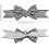 Black and White Striped Linen Bowknots 4 pcs 2