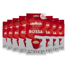 Lavazza Qualità Rossa Ground Coffee, Medium Roast, 250 g Each, 8-Pack