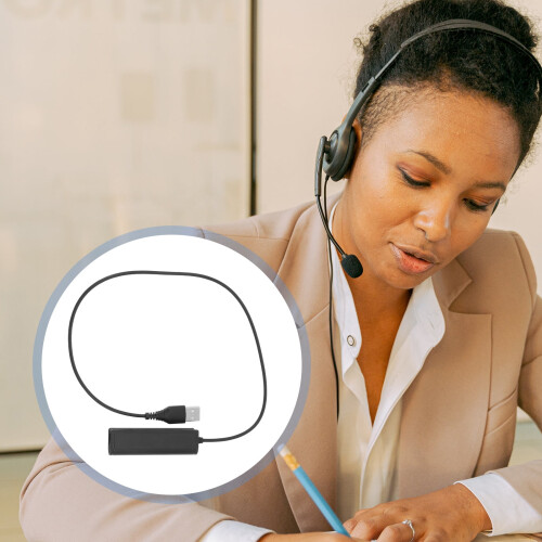 Cablu adaptor USB la RJ9 mamă pentru căști 1