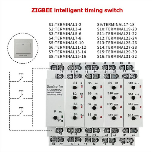 Zigbee  Timer  3600W Graffiti Home  Circuit Breaker App Remote Control Timer Voice  AC110-240V 1