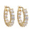 Brass Micro Pave Cubic Zirconia Hoop Earrings 2 Pair 1