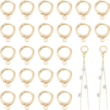 Conjunto de 40 peças de brincos de argola tipo huggie em latão banhado a ouro 18K