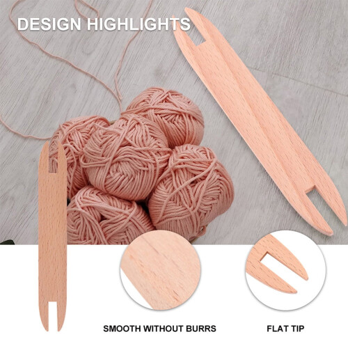 Wooden Weaving Shuttle Set Hand Tool 4 Pieces 2
