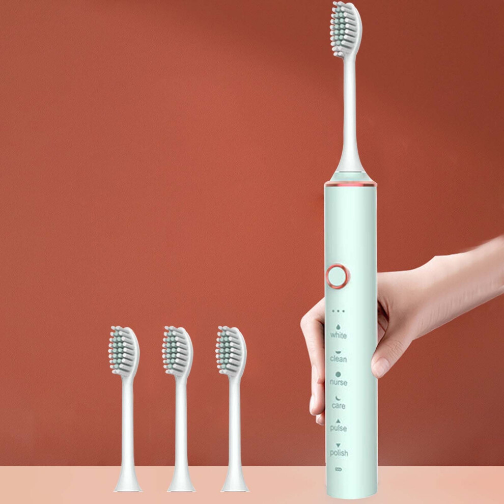 Viflosae Electric Toothbrush with 4 Brush Heads and 6-Speed