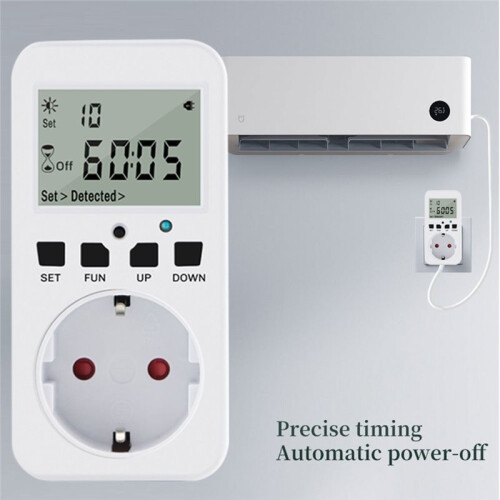 Multifunctional Digital Light Controlled Timer Socket Cycle Programmable Digital Timer Outlet -EU Plug 2