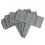 Garden border edging stones, interlocking lawn stakes, 1