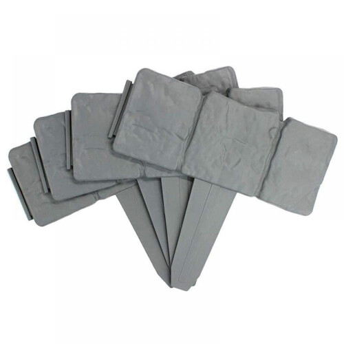 Garden border edging stones, interlocking lawn stakes,
