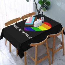 Progress Pride Flag szivárvány terítő 54x72 hüvelyk, mosható dekoratív huzat LGBTQ esküvői partikra, étkezési fesztiválra