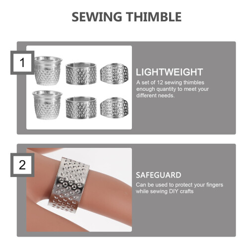 Eease sewing thimble finger protectors 12 pcs 1
