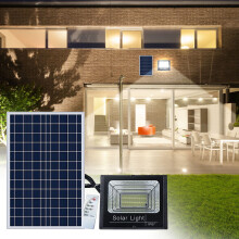 Projecteur solaire YANHAIGONG 20W, éclairage extérieur ultra-lumineux pour cour, jardin, piscine, allée - Compatible avec les cours et jardins