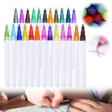 Yakbaofuo Hot Sale10ml overstregningstuschsæt, metalliske malingstusser kompatible med sort papir, glitterkonturpenne til scrapbooking