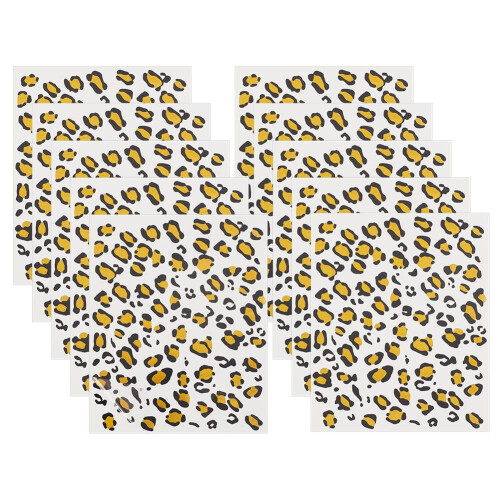 Leopard Tattoo Stickers Removable 10 Sheets 5x6 Inch