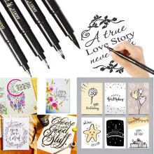 Viflosae Brush Lettering Pens in 4 Größen, 2,5 ml Zeichenstifte, geeignet für Büro und Schule, einfacher und robuster Organizer