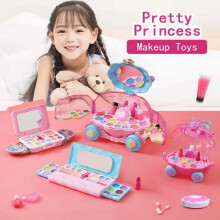 Princess Makeup Toy Set for Girls, Washable Cosmetic Kit