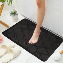 Tapis de bain épais, antidérapant, ultra absorbant en mousse à mémoire de forme, en velours doux lavable en machine, séchage rapide.