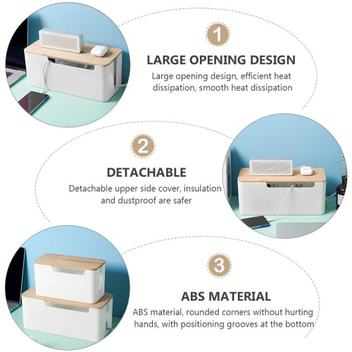 Κουτί αποθήκευσης καλωδίου τροφοδοσίας για δρομολογητή και καλώδια φόρτισης 1