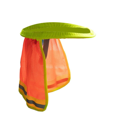 Safety Hard Hat Yellow with Neck Shield and Reflective