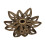 Flower Bead Caps Ancient Green 20pcs 6