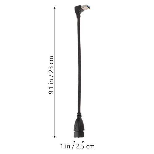 USB 3.0 forlengelseskabel rettvinklet nedoveradapter 1m 2