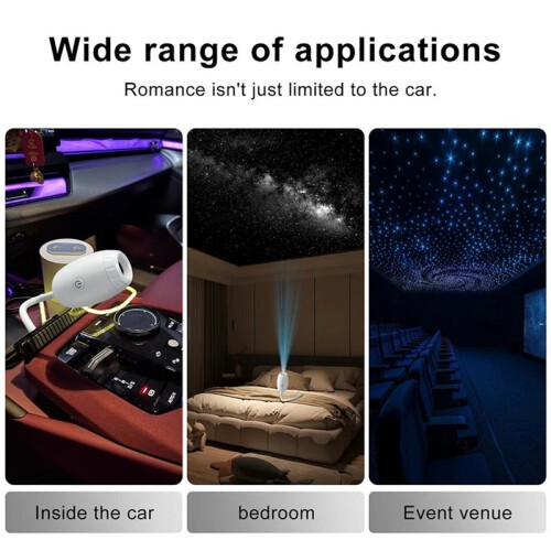 Star Projector Night Light Auto StarrySky Projector for Car USB Stars Space Starry SkyProjector Lamp 1