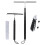 Telescopic Window Squeegee 10'' Home Cleaning Kit Extendable Shower Squeegee for Glass Doors - Window Cleaning Tool 2