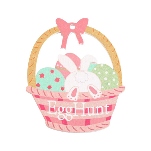 Conejo de Pascua de madera para mesa decorativa (1 pieza)