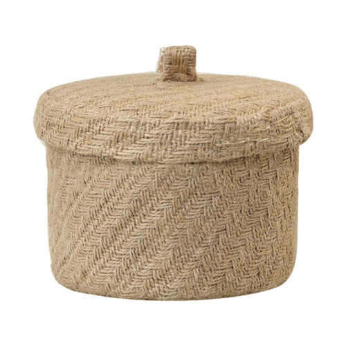 Storage Basket with Lid Woven Decorative 1 Piece