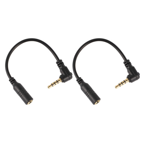 TRS to TRRS 3.5mm Microphone Adapter Cable 2PCS 2