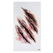 Halloween scar tattoo stickers realistic wound design 12 pcs