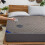 Protège-matelas imperméable matelassé en coton blanc rose 5