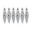 Christmas Spiral Ball Ornaments Silver 6 pcs 1