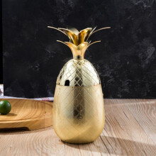 Mezclador de cócteles de acero inoxidable con forma de piña, coctelera, accesorios de bar, vaso para cócteles con forma de piña.