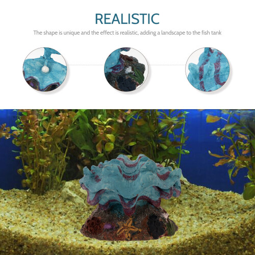 Aquarium Scallops Decor Sea Shell Ornament 1pc 2