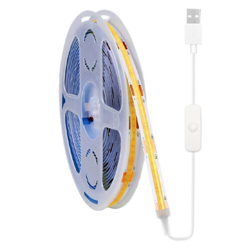 USB 5V COB LED Strip Light , Flexible Lighting for Wardrobe and Cabinet 1