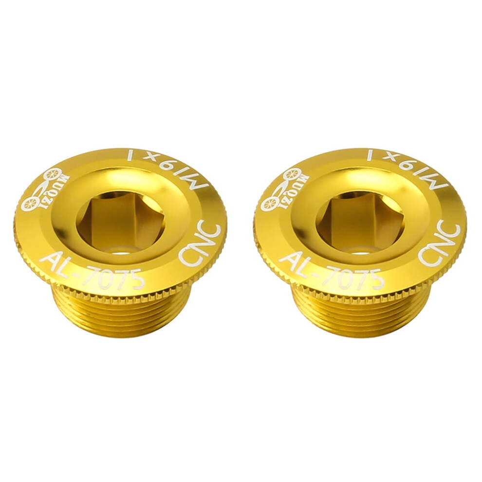 Bike Crank Arm Bolts Golden 2 Pcs 901175939587